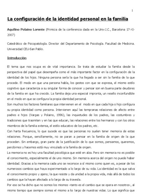 La Identidad De La Familia Desde Una Perspectiva Psicosocial Descargar Gratis Pdf La