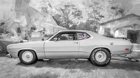 1971 Gray Plymouth 340 Duster Dragster X106 Photograph By Rich Franco