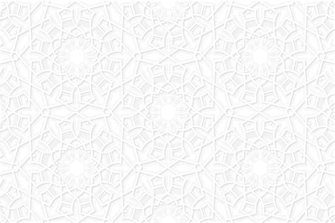 Premium Vector White Arabic Pattern Background