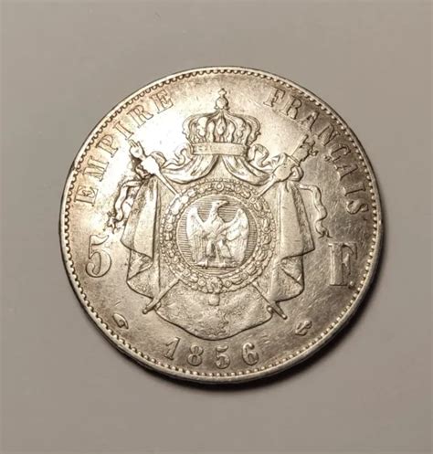 PIÈCE ARGENT 5 Francs Napoleon III 1856 petit A EUR 41 50