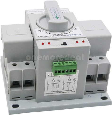 Automatic Transfer Switch 2P 63A 220V Toggle Switch Dual Power GCQ2 63