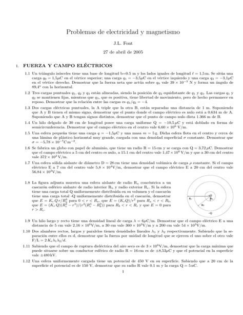 Problemas De Electricidad Y Magnetismo