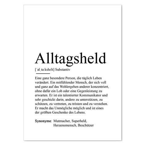 Postkarte Alltagsheld Definition Herzensbotschaft F R Dich