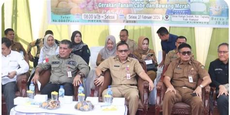 Penjabat Bupati Kampar Menghadiri Launching GPM Pasar Tani Dan Gerakan