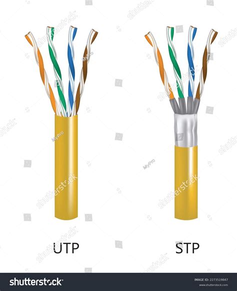 Utp Stp Cable Vector Stock Vector Royalty Free 2273519847 Shutterstock