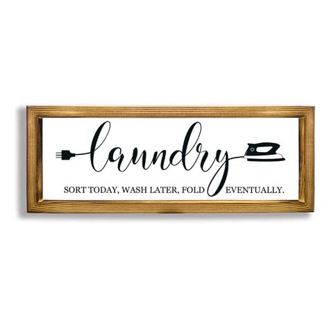 Buy Maoerzai Laundry Sign Laundry Room Signs Wall Decor Wood Framed