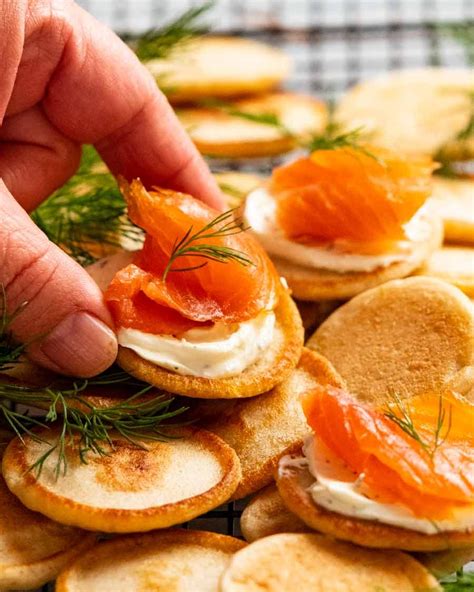 Blinis with smoked salmon | RecipeTin Eats