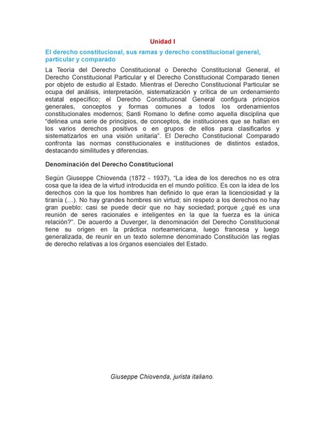 Derecho Constitucional Unidad I Unidad I El Derecho Constitucional