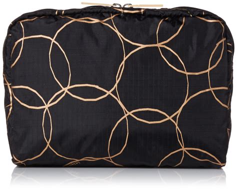 Lesportsac Classic Extra Large Rectangular Cosmetic Case Gold Links