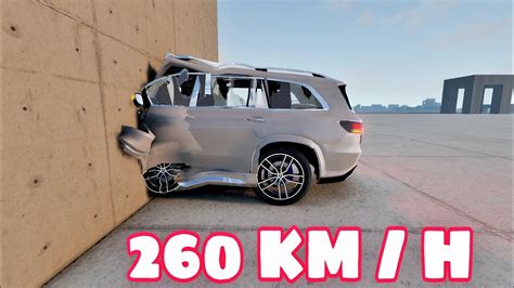 Mercedes Benz Mayback Vs Wall 260 Kmh CRASH TEST BeamNG Drive YouTube