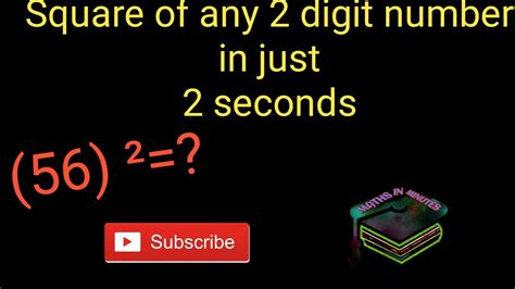 Square Of Any Two Digit Number Vedic Trick To Find Square Of Any Two