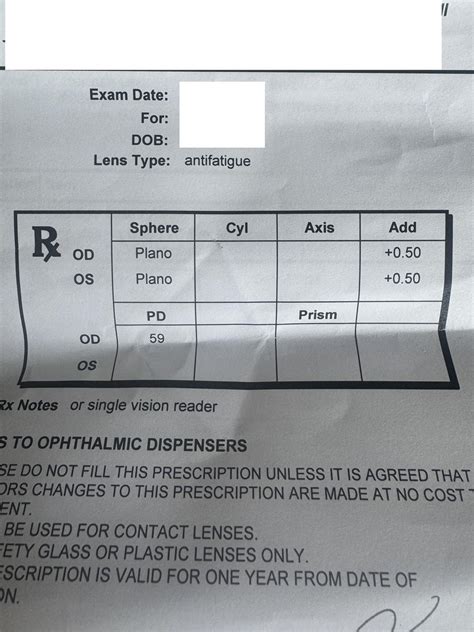 What Does My Prescription Mean Trying To Buy Glasses On Zenni But Unable To Add This