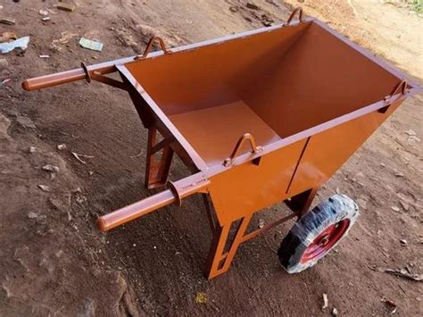 Mild Steel Hand Wheel Barrow For Construction Load Capacity 500 Kg