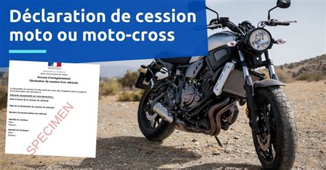 Déclaration cession moto où et comment déclarer la vente