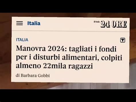 Il Governo Ha Tagliato I Fondi Per I Disturbi Alimentari Cosa Vuol