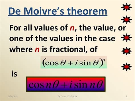 Chapter 40 De Moivres Theorem Simple Applications 2262021