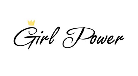 Girl Power Lettering Card Isolated On White Background T Shirt