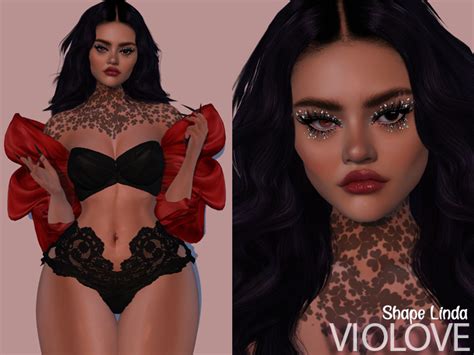 Second Life Marketplace Violove Shape Linda Lelutka Raven Head Evox