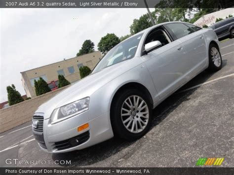 Light Silver Metallic 2007 Audi A6 32 Quattro Sedan Ebony Interior