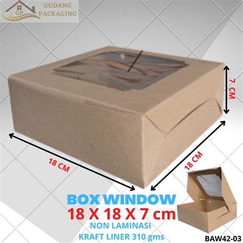 Jual Kardus Box Dus Kue Bolu Brownies X X Cm Kotak Nasi Kue Mika