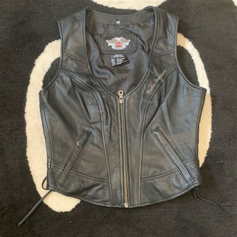 Harley Davidson Leather Vest Gem