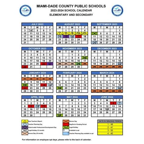 2024 And 2024 School Calendar Miami Dade Mable Rosanne