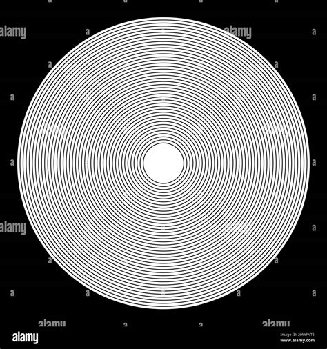 Concentric Radial Radiating Circles Rings Stock Vector