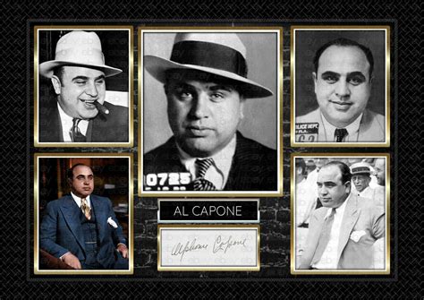 Al Capone Scarface Signed Photo Nyc Mug Autograph 1930 Gang Mafia 8