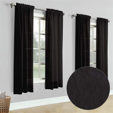 Amazon Ovzme Panels Crushed Voile Sheer Curtains Inch Light