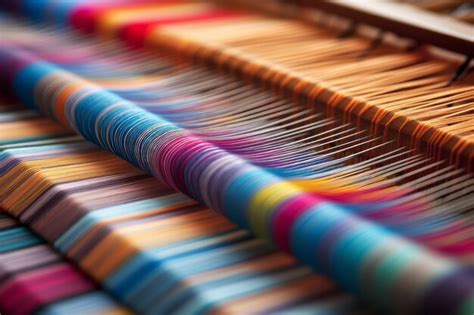 Vibrant Artistry Unveiled An Exquisite Closeup Of A Colorful Weaving