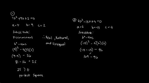 Nature Of Roots Of Quadratic Equations Youtube