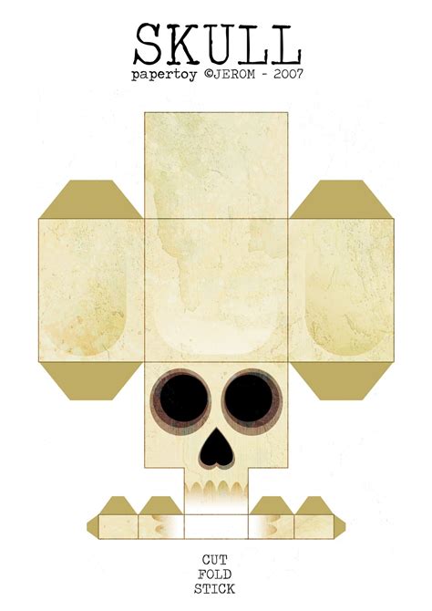 Papercraft Skull Template