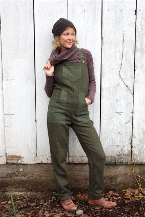 Wool Overalls Wool Jumpsuit Wool Jumper Warm By RevivallClothing