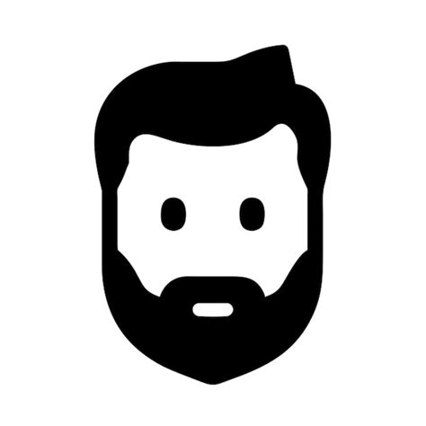 El Icono Del Emoji De La Cara De La Barba Vector Premium