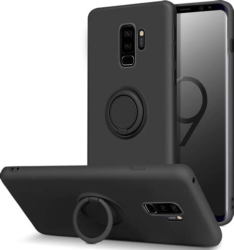 Bentoben Samsung Galaxy S9 Plus Case Slim Silicone Soft Rubber With 360° Ring