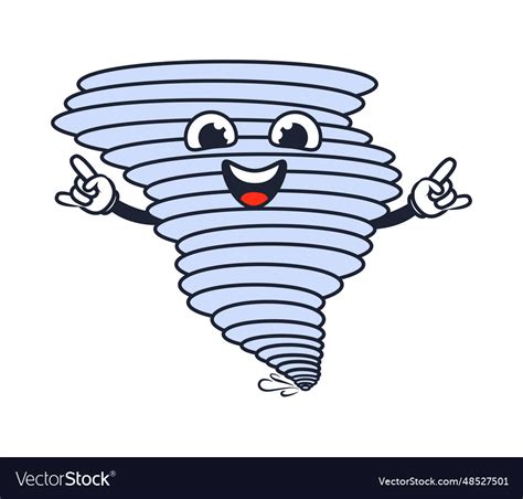 Weather cartoon whirlwind Royalty Free Vector Image