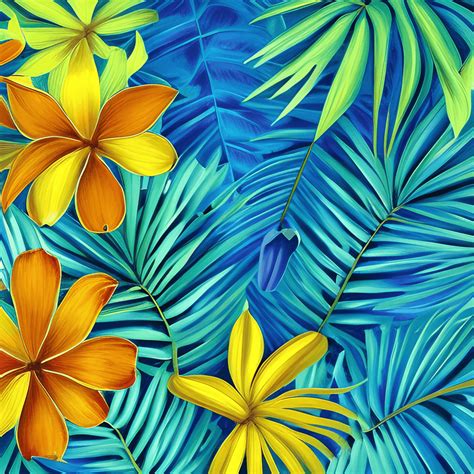 Tropical Flowers Painting · Creative Fabrica