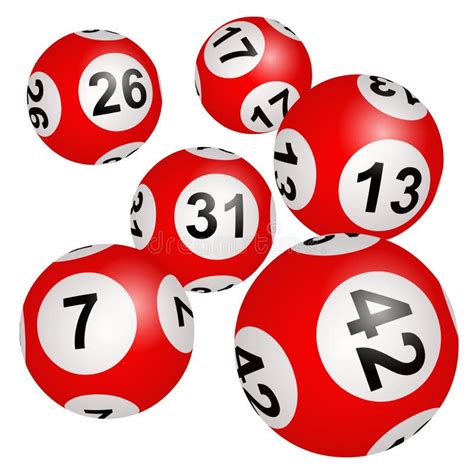 3D Illustration with Lotto Balls Isolated on White Background Stock ...