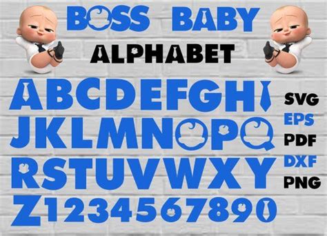 Boss Baby Alphabet Letters Includes 26 Letters 10 Numbers Png Format