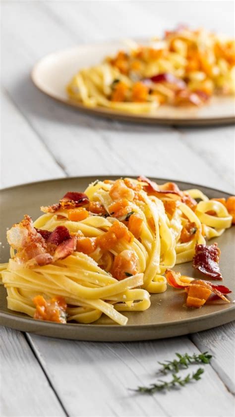 Ricetta Tagliatelle Con Guanciale Croccante E Zucca Cucchiaio D Argento