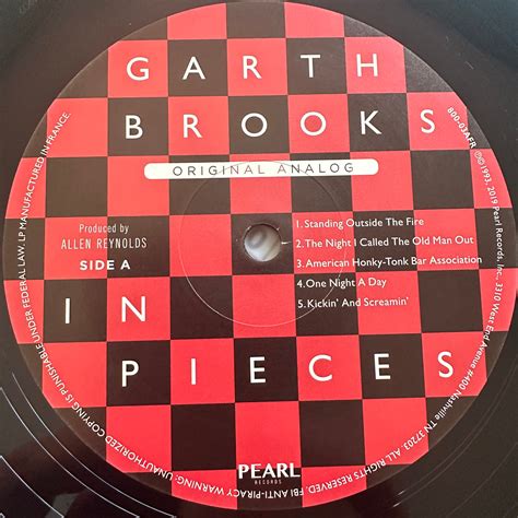 Garth Brooks In Pieces Classic Country Music Vinyl Lp Free Shipping