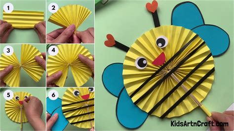 Diy Easy Paper Bee Craft For Kids Kids Art And Craft