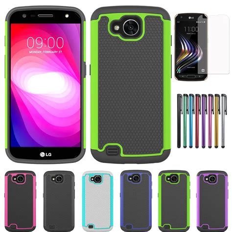 For Lg X Venture V X Calibur Case Dual Layer Hybrid Armor Case Hard Pc