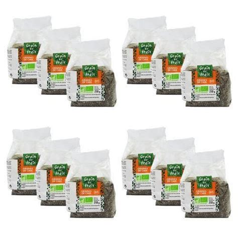 Lot X Graines De Chia Bio Grain De Frais Paquet G Cdiscount