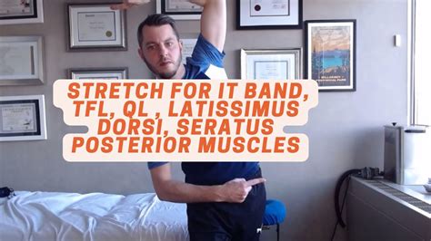 Amazing Stretch For It Band Tfl Ql Latissimus Dorsi Seratus