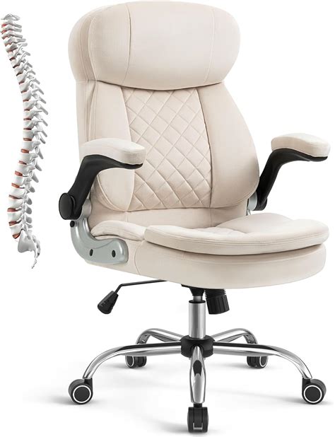 Amazon Yamasoro Home Office Chair Beige Fabric Ergonomic Office