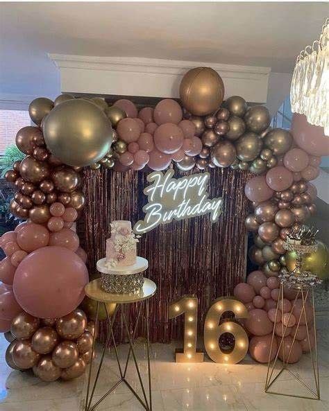 Sweet 16 Balloon Garland Balloon Sweet Sixteen Birthday Party