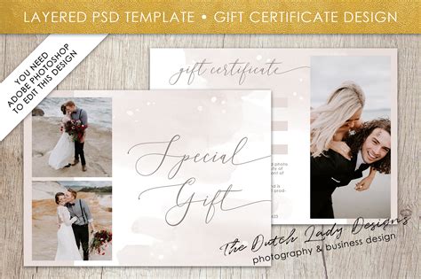 Photography Gift Certificate Template Graphic by daphnepopuliers · Creative Fabrica