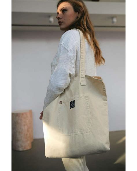 Bdg Denim Tote Bag In White Lyst