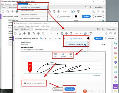 Mit Adobe Reader PDF Am PC Unterschreiben